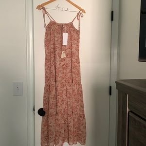 Lush Pink Paisley Maxi Dress